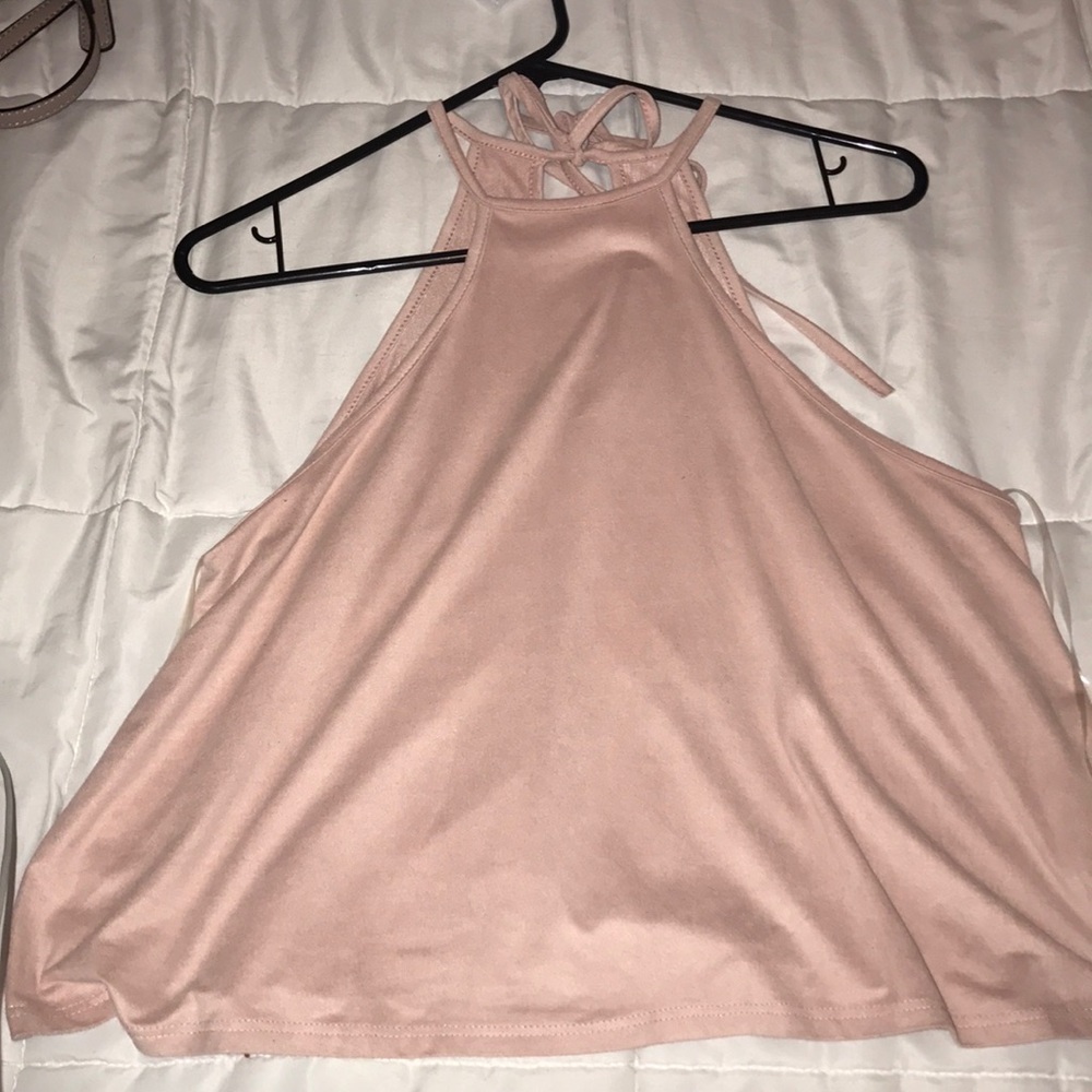 Pink halter top
